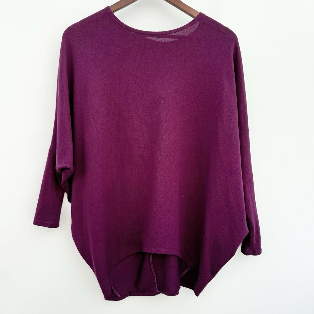 Brit & Bri plum Dolman Long Sleeves Tunic‎ Size Small